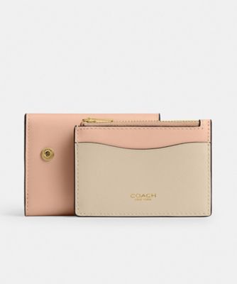 新作 COACH◆カード ホルダー ウォレット カラーブロック CBF60 エッセンシャル カード ホルダー ウォレット・カラーブロック